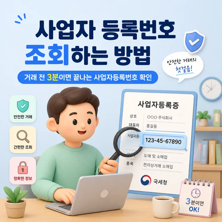 사업자 등록번호 조회하는 방법 대표 이미지
