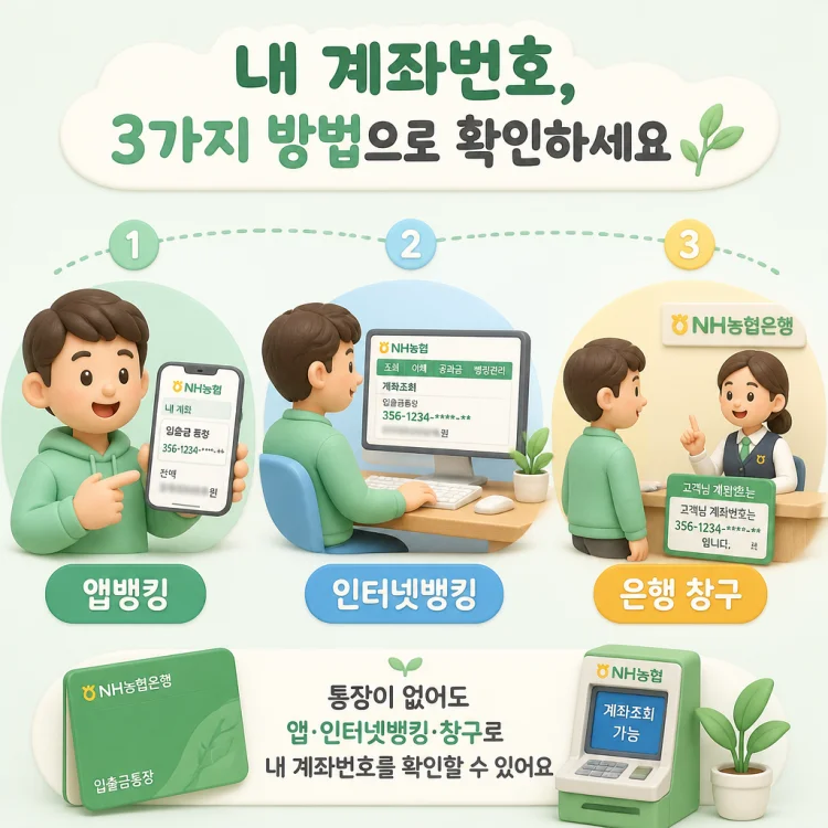 모바일 뱅킹 앱의 계좌 목록 화면 예시 이미지